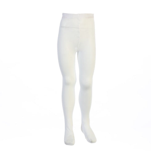 Swea Pea & Lilli Girls White Opaque Footed Stretchy Tights 12M-16 - SophiasStyle.com